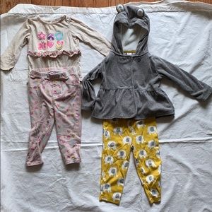 2 sets (4 pieces total) 24 month girls bundle